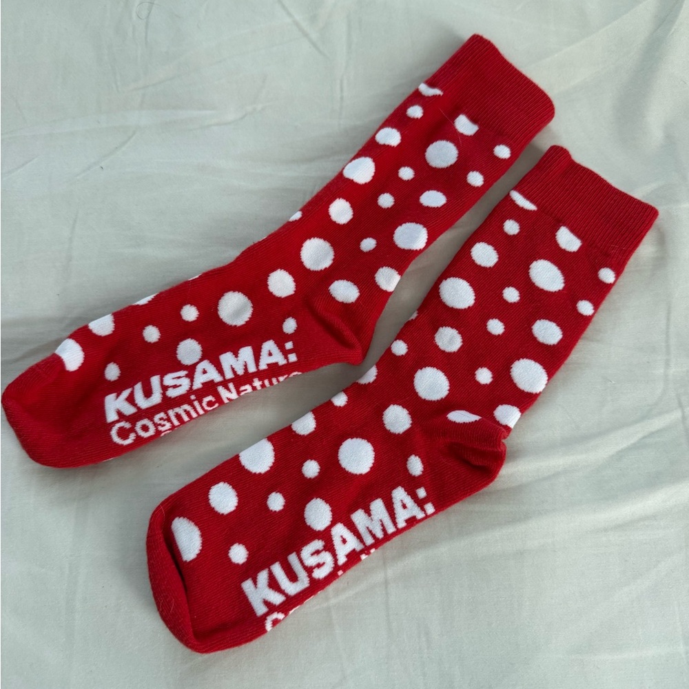 Kusama Red Polka Dot Crew Socks